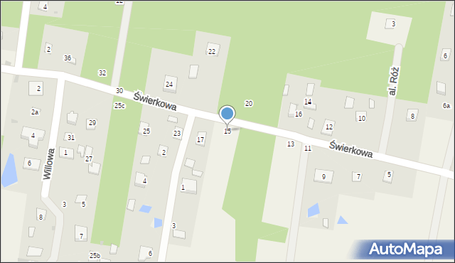Nowe Grobice, Świerkowa, 15, mapa Nowe Grobice