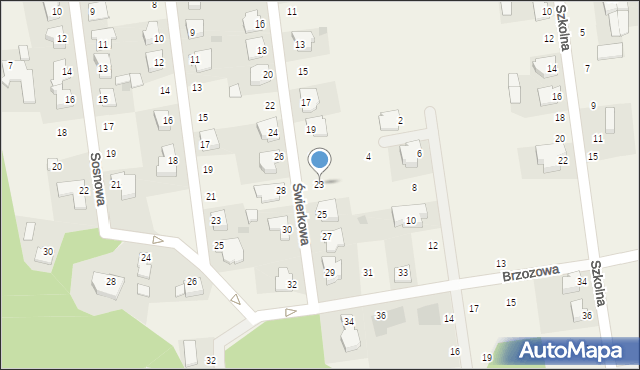 Nowe Iganie, Świerkowa, 23, mapa Nowe Iganie