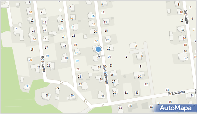 Nowe Iganie, Świerkowa, 26, mapa Nowe Iganie