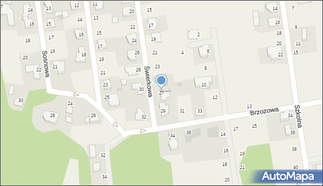 Nowe Iganie, Świerkowa, 27, mapa Nowe Iganie