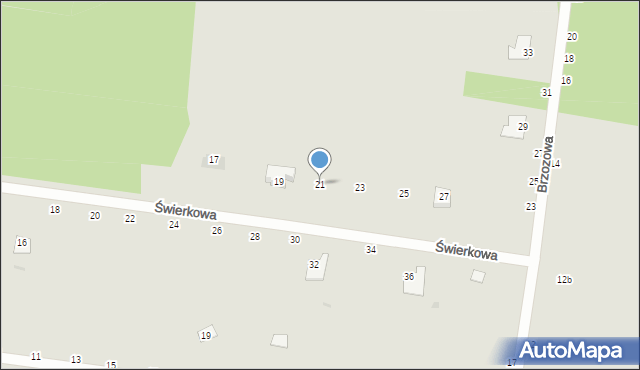 Nowe Miasto, Świerkowa, 21, mapa Nowe Miasto