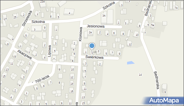 Nowe Miasto nad Wartą, Świerkowa, 1, mapa Nowe Miasto nad Wartą