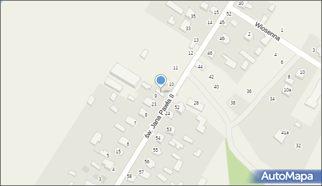 Nowy Dzikowiec, św. Jana Pawła II, 25, mapa Nowy Dzikowiec