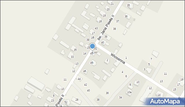 Nowy Dzikowiec, św. Jana Pawła II, 50, mapa Nowy Dzikowiec