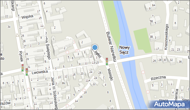 Nowy Sącz, Świętej Małgorzaty, 1, mapa Nowego Sącza