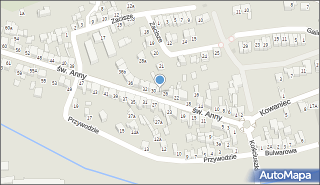 Nowy Targ, św. Anny, 28, mapa Nowego Targu