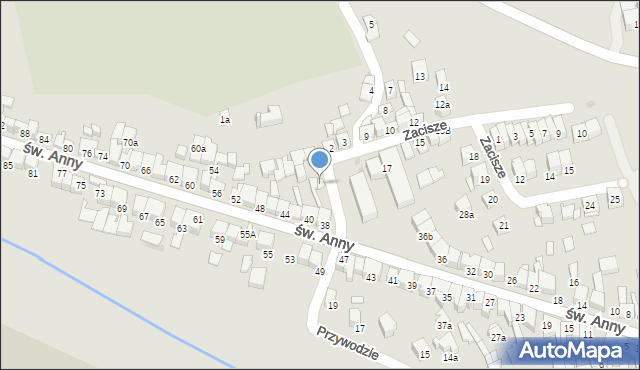 Nowy Targ, św. Anny, 38a, mapa Nowego Targu