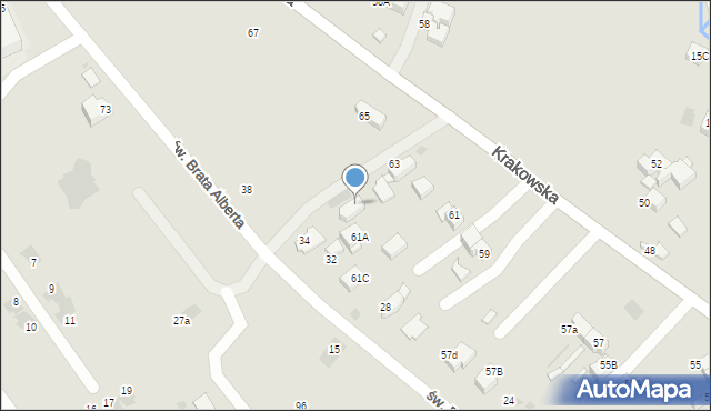 Nowy Targ, św. Brata Alberta, 34a, mapa Nowego Targu