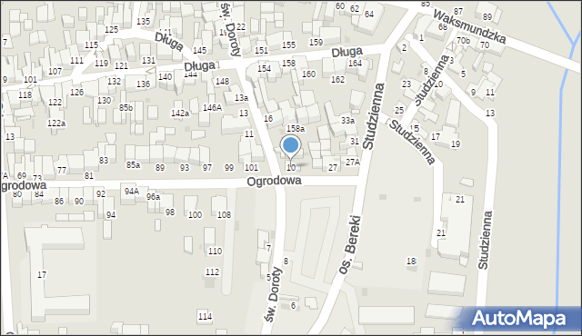 Nowy Targ, św. Doroty, 10, mapa Nowego Targu