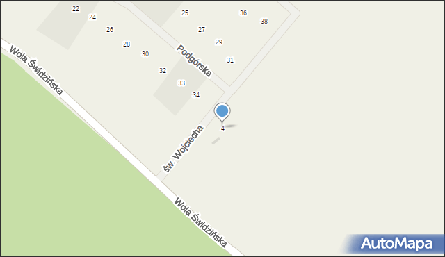 Oleszno, św. Wojciecha, 4, mapa Oleszno