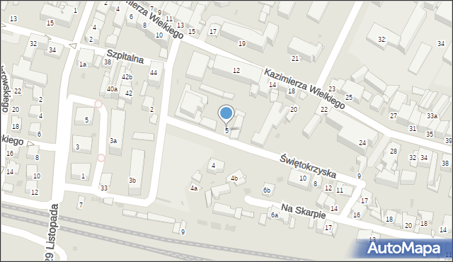 Olkusz, Świętokrzyska, 5, mapa Olkusz