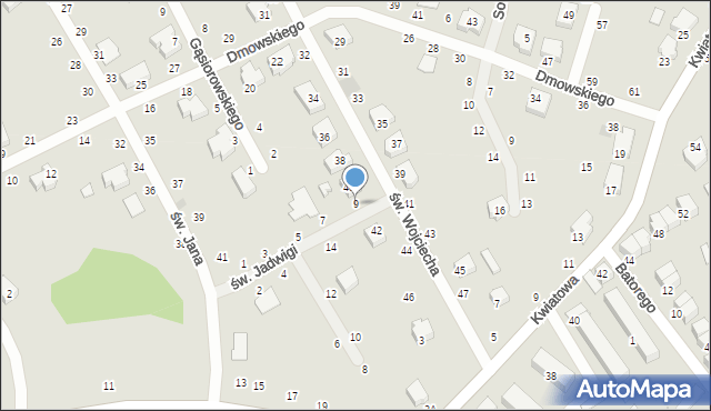 Opoczno, św. Jadwigi, 9, mapa Opoczno