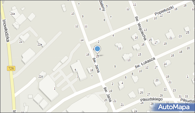 Opoczno, św. Jana, 15, mapa Opoczno