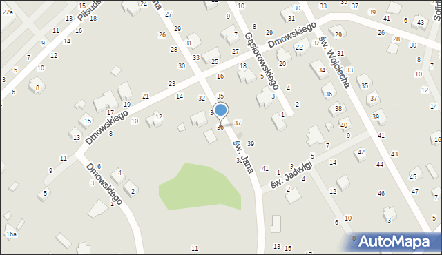 Opoczno, św. Jana, 36, mapa Opoczno