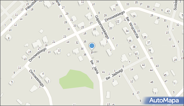 Opoczno, św. Jana, 37, mapa Opoczno