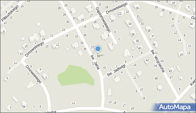 Opoczno, św. Jana, 39, mapa Opoczno
