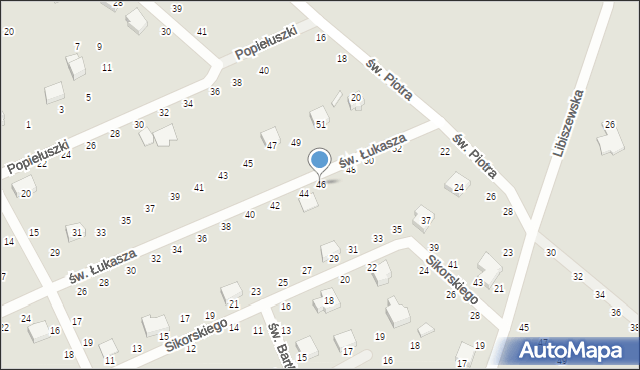 Opoczno, św. Łukasza, 46, mapa Opoczno