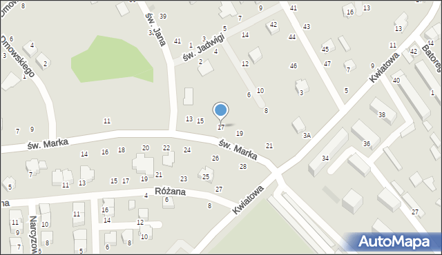 Opoczno, św. Marka, 17, mapa Opoczno