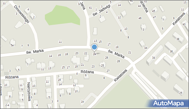 Opoczno, św. Marka, 24, mapa Opoczno