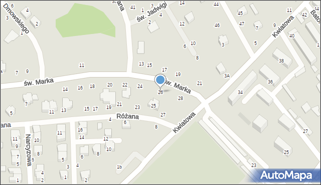 Opoczno, św. Marka, 26, mapa Opoczno