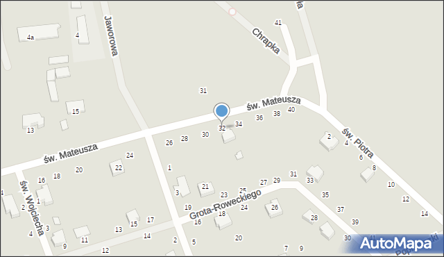 Opoczno, św. Mateusza, 32, mapa Opoczno