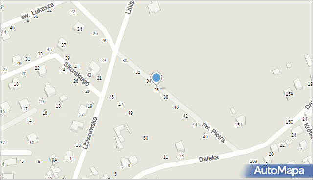 Opoczno, św. Piotra, 36, mapa Opoczno