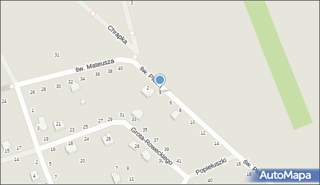 Opoczno, św. Piotra, 4, mapa Opoczno