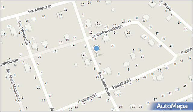 Opoczno, św. Stanisława, 7, mapa Opoczno