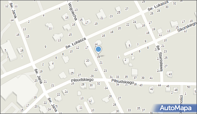 Opoczno, św. Wojciecha, 19, mapa Opoczno