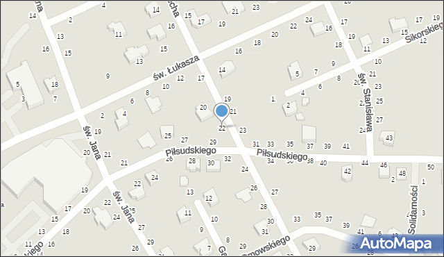 Opoczno, św. Wojciecha, 22, mapa Opoczno