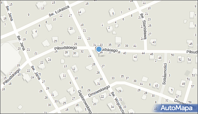 Opoczno, św. Wojciecha, 25, mapa Opoczno
