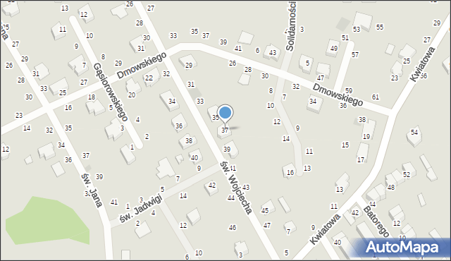 Opoczno, św. Wojciecha, 37, mapa Opoczno