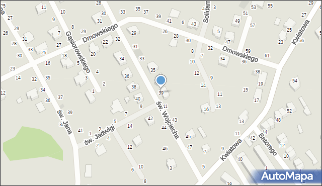 Opoczno, św. Wojciecha, 39, mapa Opoczno