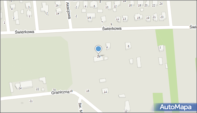 Opoczno, Świerkowa, 2b, mapa Opoczno