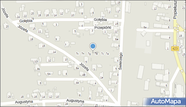 Opole, Świerzego Wawrzyńca, 7f, mapa Opola
