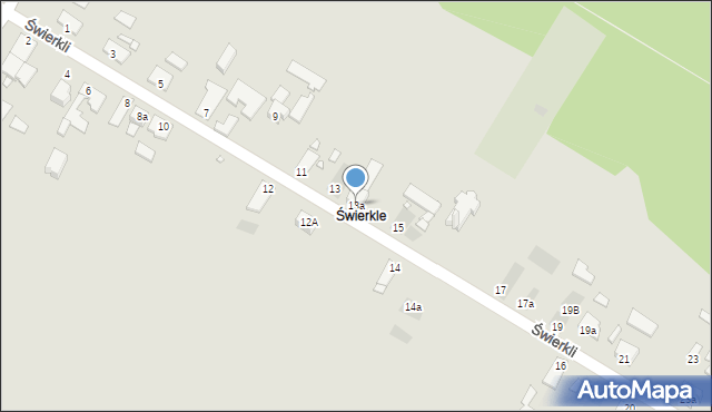 Opole, Świerkli, 13a, mapa Opola