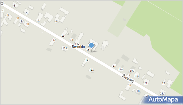 Opole, Świerkli, 15a, mapa Opola