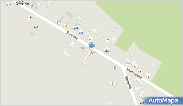 Opole, Świerkli, 20, mapa Opola