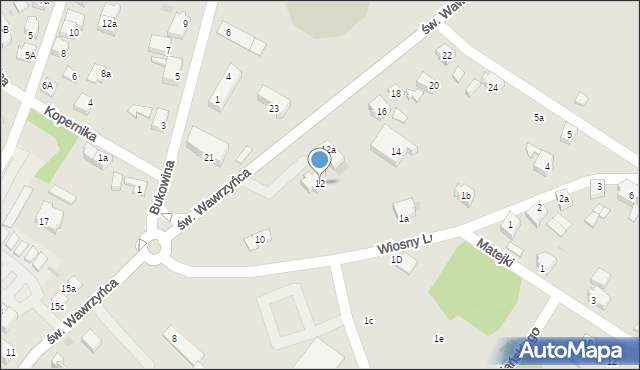 Orzesze, św. Wawrzyńca, 12, mapa Orzesze