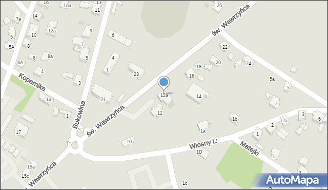 Orzesze, św. Wawrzyńca, 12a, mapa Orzesze