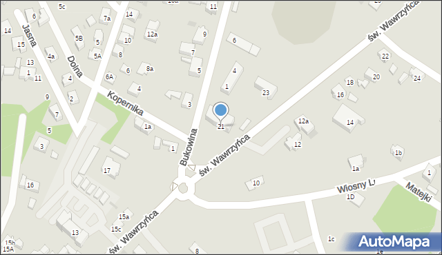 Orzesze, św. Wawrzyńca, 21, mapa Orzesze