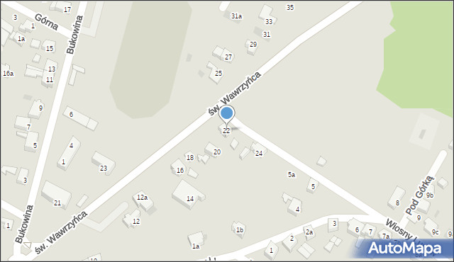 Orzesze, św. Wawrzyńca, 22, mapa Orzesze