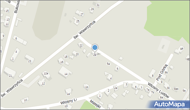 Orzesze, św. Wawrzyńca, 24, mapa Orzesze