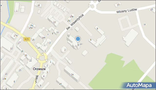 Orzesze, św. Wawrzyńca, 4, mapa Orzesze