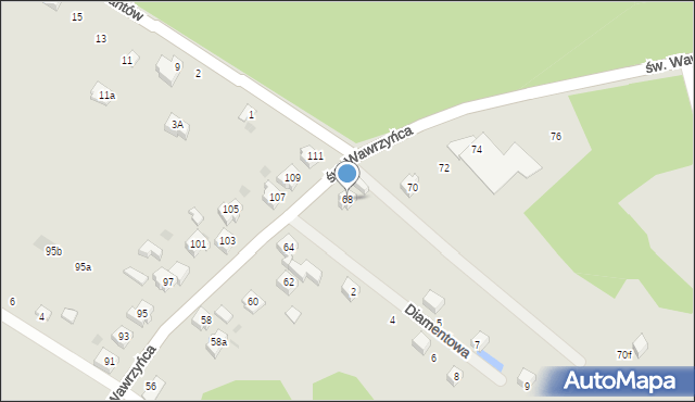 Orzesze, św. Wawrzyńca, 68, mapa Orzesze