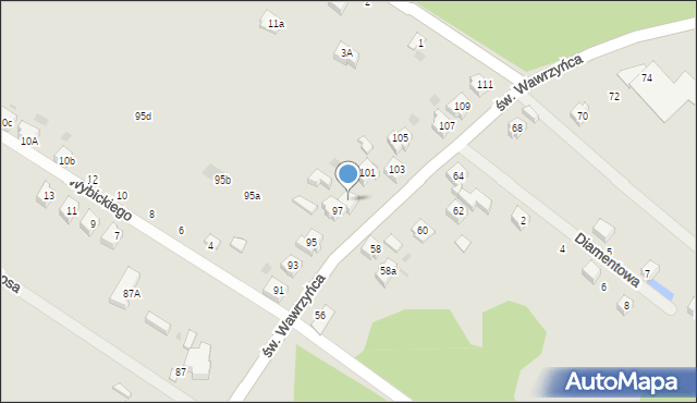 Orzesze, św. Wawrzyńca, 99, mapa Orzesze