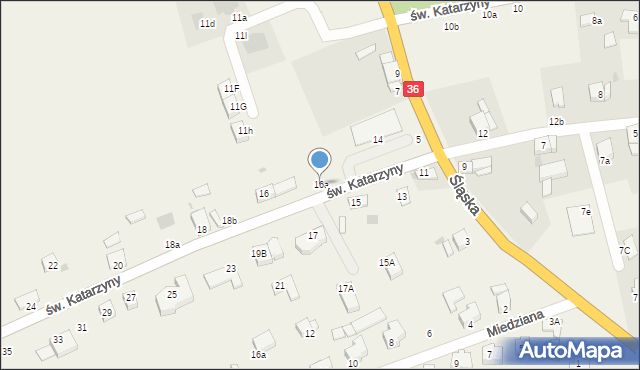 Osiek, św. Katarzyny, 16a, mapa Osiek