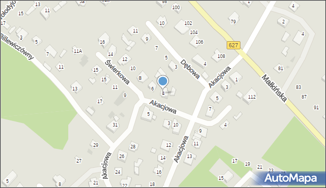 Ostrów Mazowiecka, Świerkowa, 4, mapa Ostrów Mazowiecka