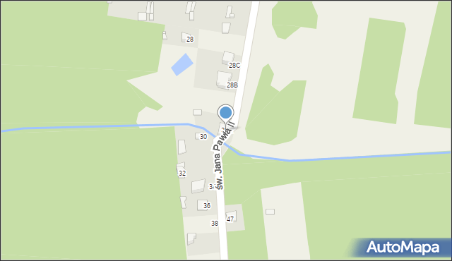 Ostrówek, św. Jana Pawła II, 28A, mapa Ostrówek