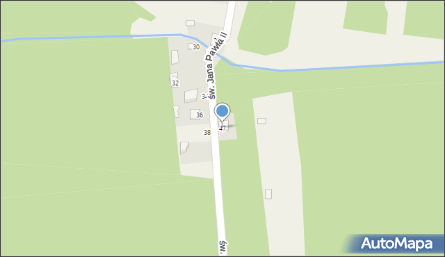 Ostrówek, św. Jana Pawła II, 47, mapa Ostrówek